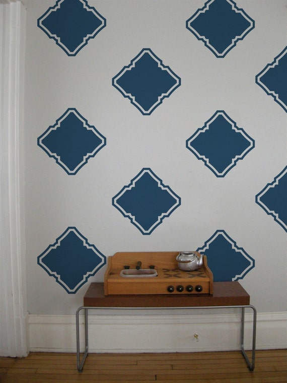 Modern Square Wall Decals 24 graphics Wallpaper Stickers