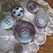 Smoky Mother of Pearl Buttons in Assorted Shapes and Sizes Set of 5