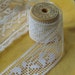 Vintage Filet Lace 1 yard on Wooden Spool