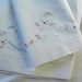 Vintage Crib Sheet and Pillowcase Set in Cotton with Embroidered Kittens