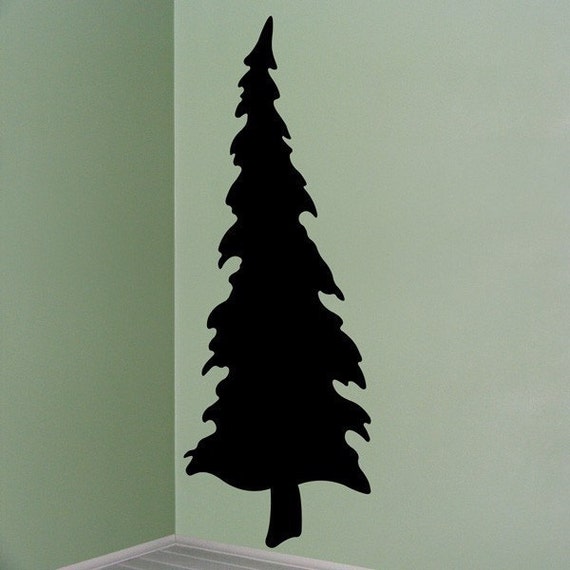 Pine Tree Vinyl Decal  5 high evergreen  tree woodland