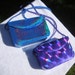 Metallic Electric Blue Shoulder Bag.Paper Purse, Ecochic, Costumes..Psychedelic Lenspaper..Only Electric Blue..Rainbows..1980s