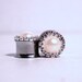 Diamond And Cream Pearl Wedding Plugs 9/16 Inch 14mm RESERVED