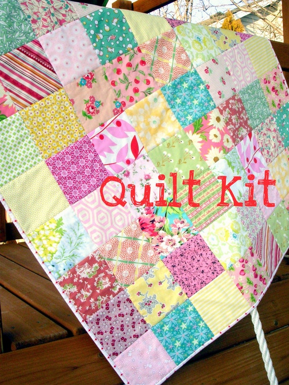 Heirloom Baby Quilt Kit w/ Premade Binding by liltulip on Etsy