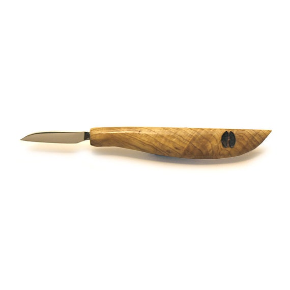 WOOD CARVING KNIFE Hand Birch Burl Handle