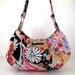 SALE. HALF OFF. Hobo in "Japanese Print" Fabric. Handmade in San Francisco. Floral mix of pinks, reds, black and white.