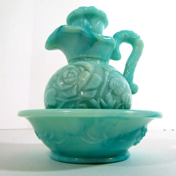 Vintage Avon Collectible Mini Pitcher and Bowl