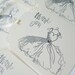 Fancy Dress Tags on ivory, Thank You-Set of 10