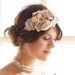 Large Rose Headband in Blush Pink Headbands for Weddings Bridal Hair Accessory
