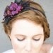 Sexy Black Lace and Plum Fower Headband for Woman and Girls Holiday Hair Acessories