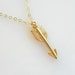 18KT Gold Arrow Necklace on a 14kt Gold Filled Chain