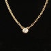 Solitaire Diamond Necklace in 14kt Gold - White Gold, Yellow Gold or Rose Gold