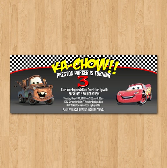 printable pixar cars lightning mcqueen and mater party