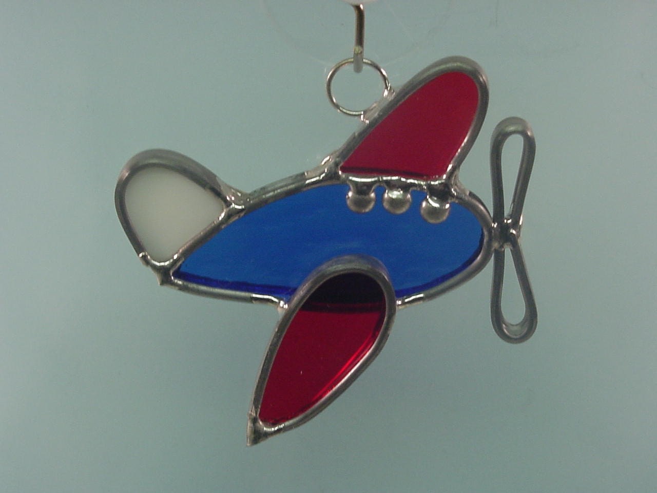 Airplane Leaded Stained Glass by cbellthompson on Etsy