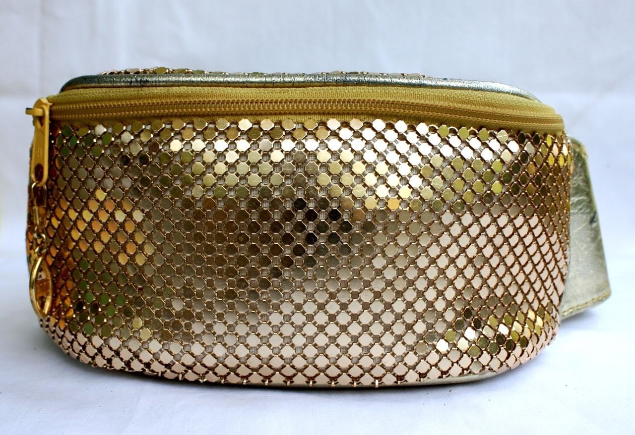 Metallic gold fanny pack