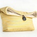 Handmade Makeup Bag, Cream Yellow Clutch Purse, Spring Wedding Accessory, Great for Travel, Bridesmaid Gift