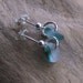 Natural Sea Glass Sterling Silver Studs Post Earrings Rare Deep Sea Green multicolor (420)
