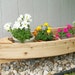 Nautical all cedar boat and trailer outdoor landscape garden box planter lawn or yard ornament decoration