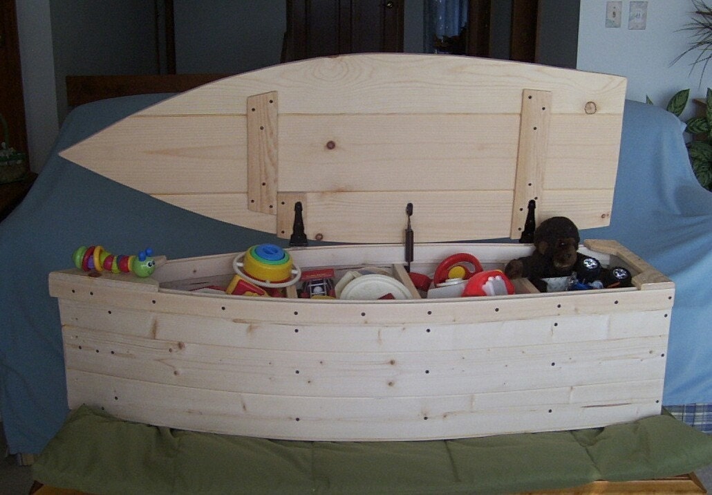 wood boat toy box nautical chest hand crafted by poppasboats