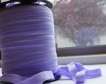 5/8" Inch Fold Over Elastic - 5 Yards of Lilac FOE