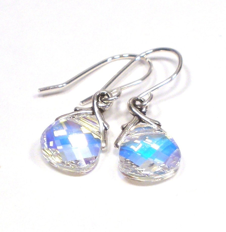 April Birthstone Earrings Crystal Earrings By Designsbylaurie 