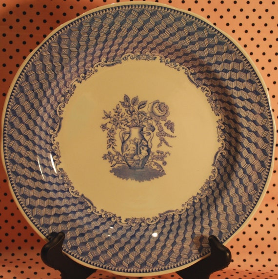 Spode Blue Room Collection Portland Vase Blue White Flower