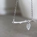 Just One Family Tree Initial Necklace - Custom Lower Case Initial on One Leaf