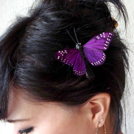 purple butterfly hair clip hair accessories for women