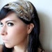 EVA - natural brown feather hair clip - bohemian feather fascinator