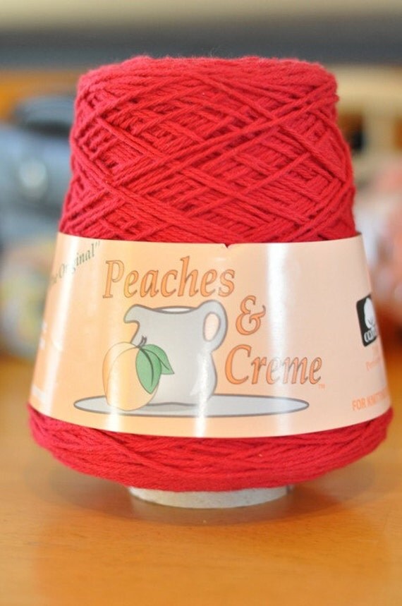 Peaches and Creme Cotton Yarn 14 oz. cone in Deep Red