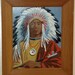 SALE 15 Percent Off ... 2 Retro paint by numbers Native CHIEF and INDIAN Princess ... vintage wall art