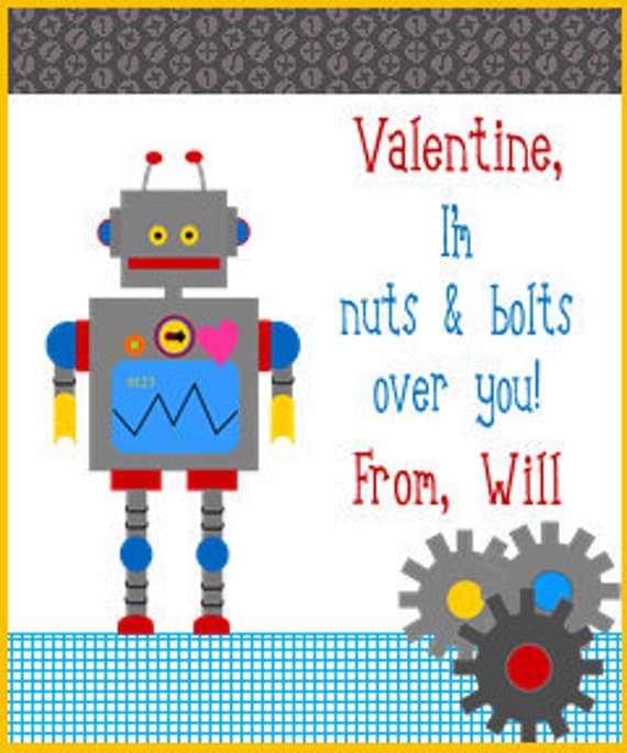 Babe S Printable Robot Valentine Cards