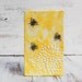 Bumble BEES & Sunshine Original Encaustic Painting Yellow Sunshine White Dahlia Flower