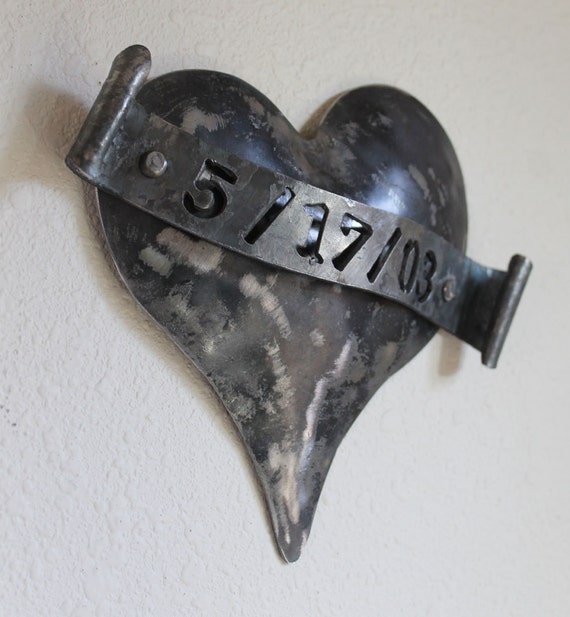  Iron  Heart Anniversary  gift  Iron  gifts  for her  6th wedding 