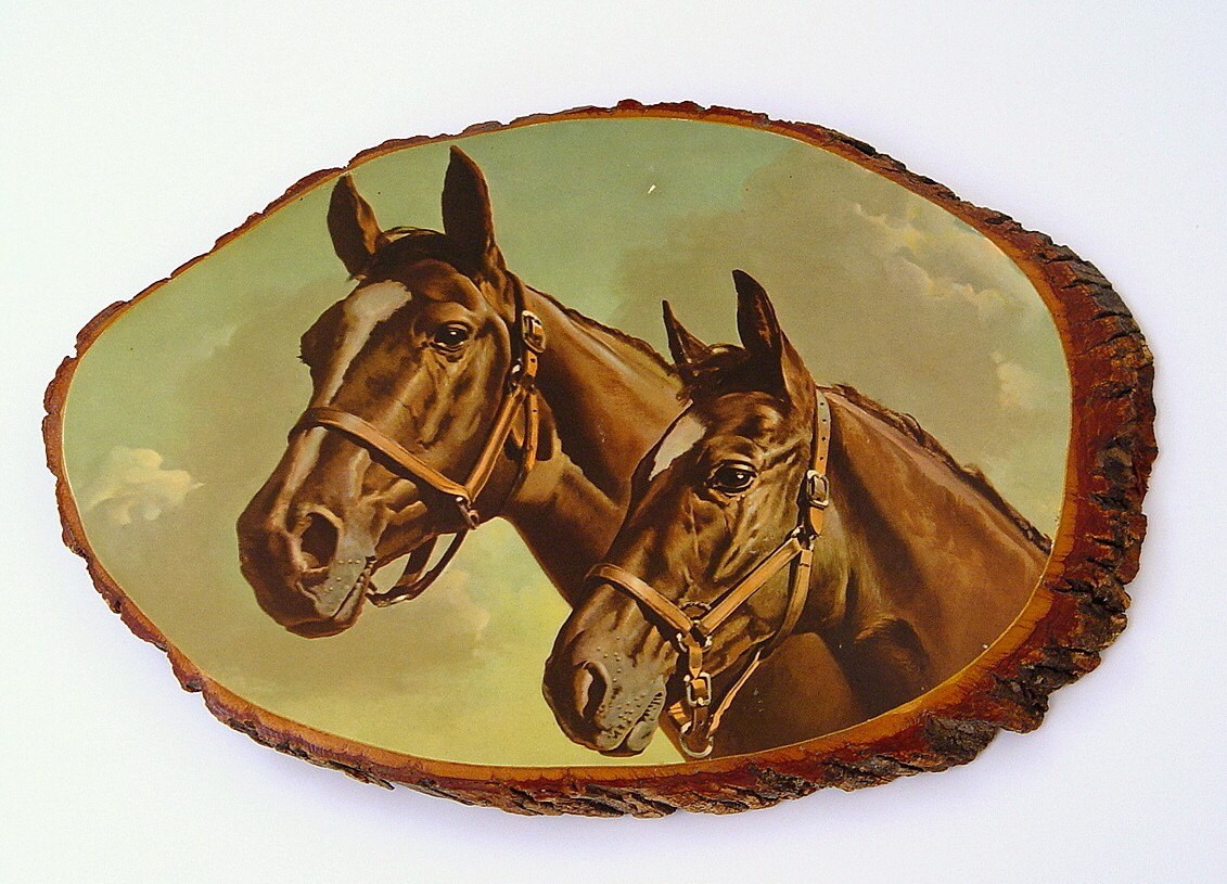 Vintage 50s Horse Wall Hanging Kentucky Derby by hellcatvintage