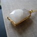 Gold edged rainbow moonstone necklace, white flashy gemstone gold dipped jewelry, bridal jewelry, weddings, moonstone necklace