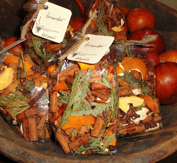 Orange POMANDER Potpourri with Clove Cinnamon Orange Peel