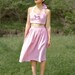 The Gamine Seersucker Playsuit in Pink or Navy- XS, S, M, L