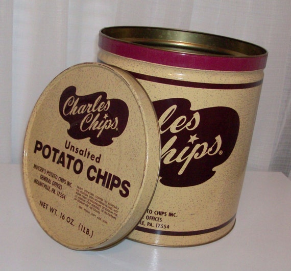 1960s Charles Chips Tin