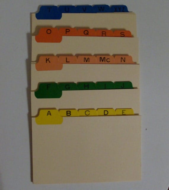 Rainbow Alphabetical File Dividers