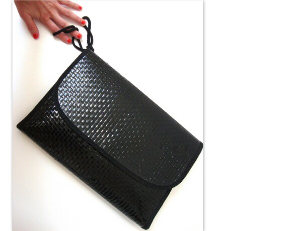 large black envelope purse