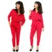 Amazing Blanche Devereaux gold studded sweatsuit jumpsuit red XS