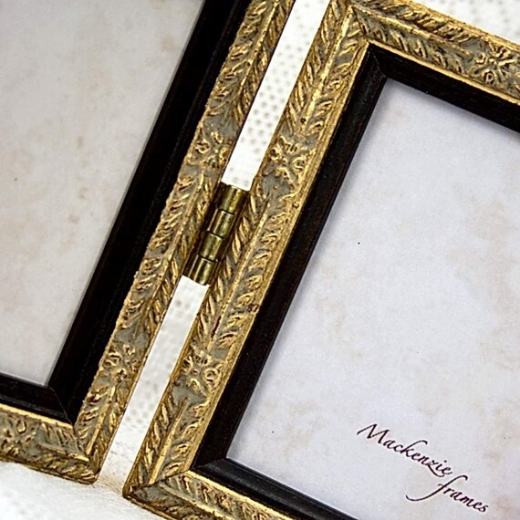 Mini Hinged Double Narrow Gold Frames by mackenzieframes on Etsy