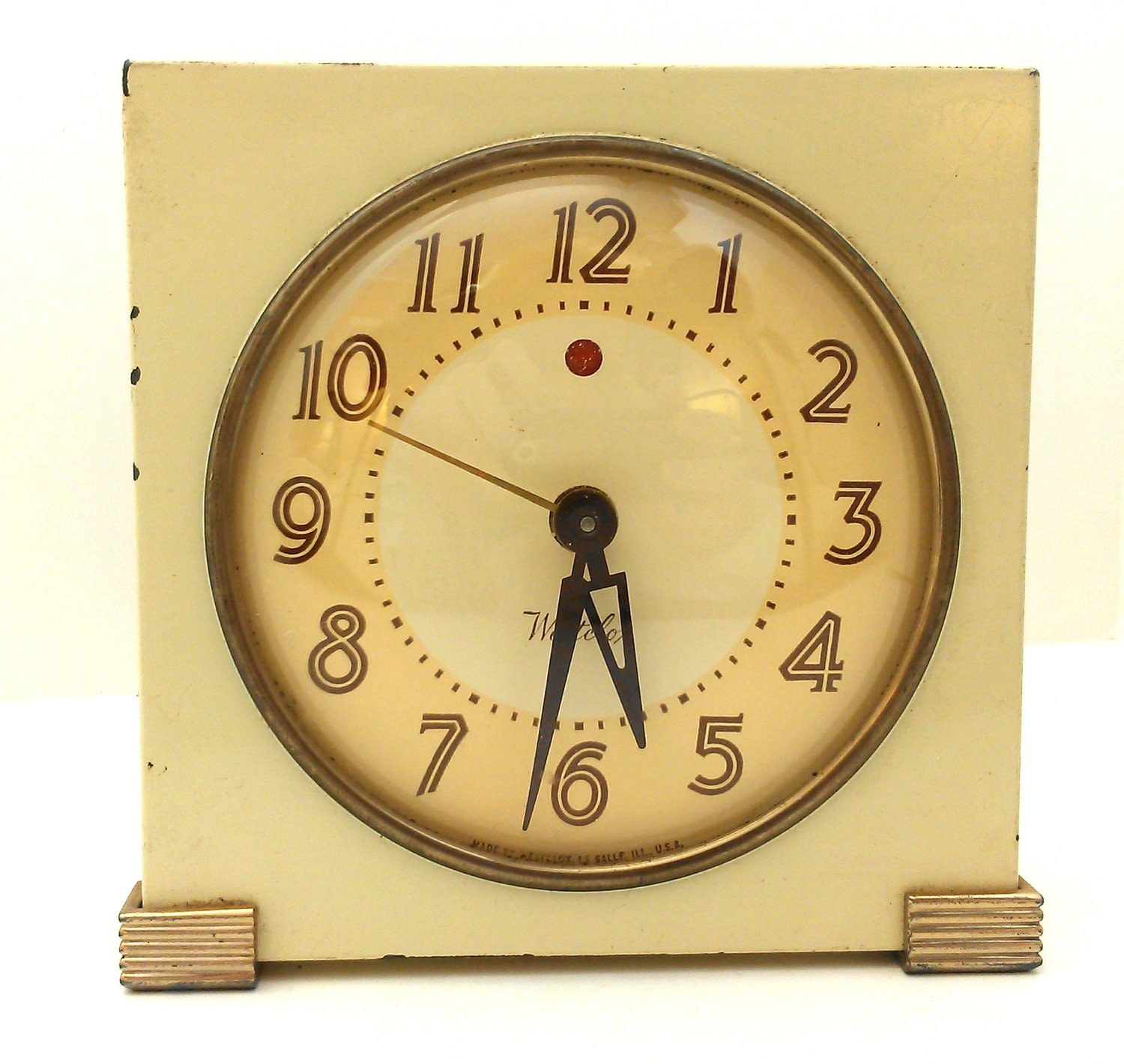 Art Deco Clock Westclox Vintage Electric Desk Alarm Clock