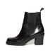 VTG Black Leather Chunk Heel Modern Chelsea Ankle Boot 7.5