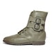 VTG 80's Olive Green Lace Up Double Buckle Ankle Boots 6.5