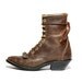 VTG 80's Distressed Brown Leather Lace Up Roper Riding Ankle Boots 7.5