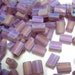 REC5MLLMAR / 15 Gm ( approx 220 Pc ) 5 x 3 x 2 mm - Matte Pale Violet with Rainbow Satin Coated Rectangle Czech Glass Seed Beads