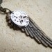 Wing Necklace Vintage Watch Movement Brass Clockworks