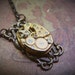 Steampunk Necklace RARE Gold Watch Movement Clockworks